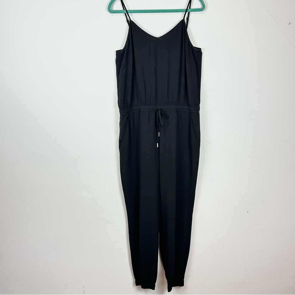 Banana Republic Women's Black Jogger Style Strappy Jumpsuit 10 City Minimalist